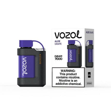Disposable vapesVozol Gear 7000 Puffs Disposable Vape KitALOEGRAPE