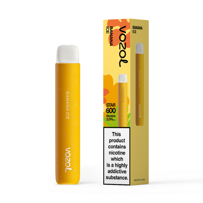 Disposable vapesVozol Star 600 Disposable Vape BarBananaIce