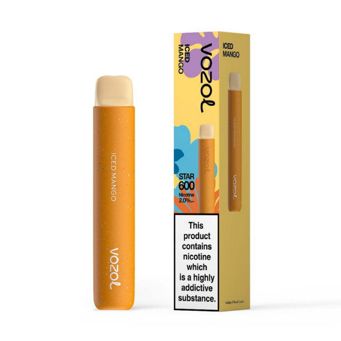 Disposable vapesVozol Star 600 Disposable Vape BarIcedmango