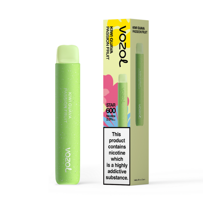 Disposable vapesVozol Star 600 Disposable Vape BarKiwiGuavaPassionFruit